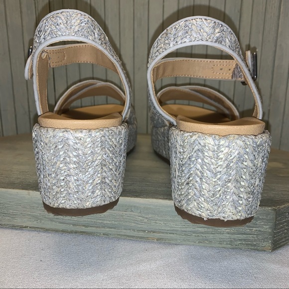 Lucky Brand Grey Platform Sandal w/Buckle Closure 6.5M/37 - Picture 5 of 9